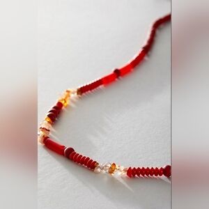 Anthropologie,  Rhodes Belly Chain, Red - NEW